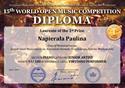 Sukces naszej uczennicy w Międzynarodowym Konkursie Muzycznym pt. "World Open Online Music Competition" 